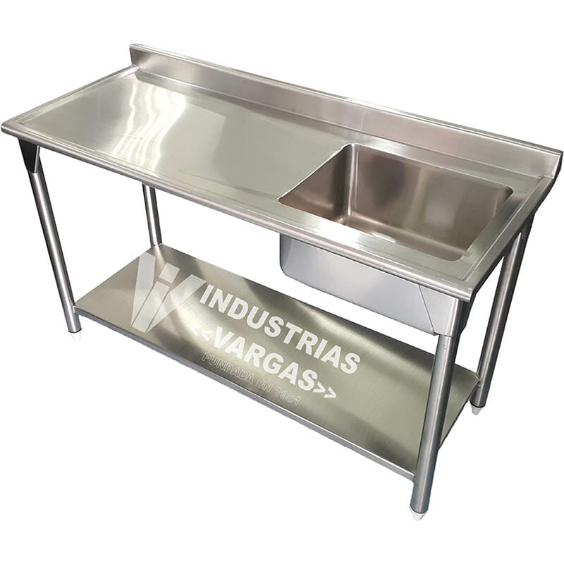 Mesa de lavado una poceta - Cocinas industriales y equipos para